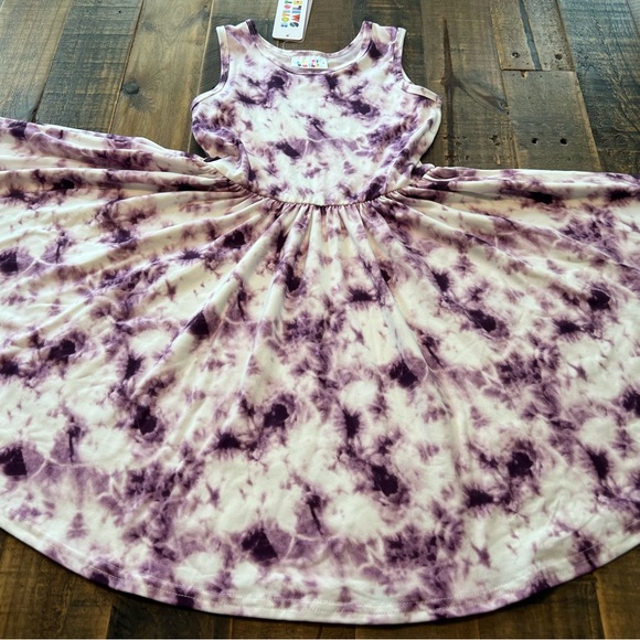 Dot Dot Smile Other - Dot Dot Smile size 7 girls Purple Tie Dye tank twirl dress new